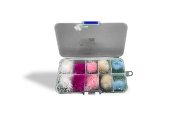 Pompom de decoração de arte de unhas