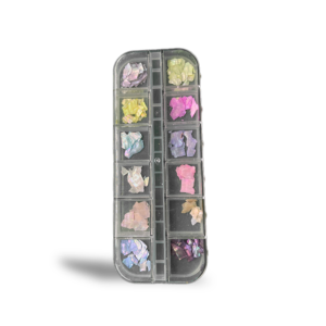 Kit 12 Decoração De Unha Madre Perola Fan Nails