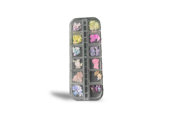 Kit 12 Decoração De Unha Madre Perola Fan Nails