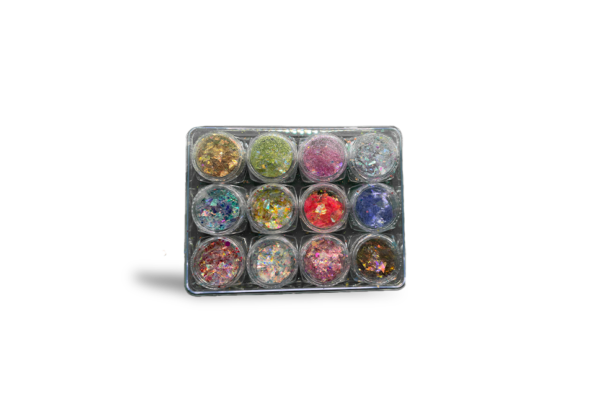 Kit 12  Decoração Madre Pérola Fan Nails